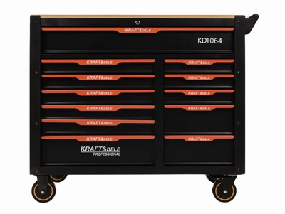 Інструментальний візок для майстерні Kraft&Dele KD1064, 12 шухляд, шафа-тумба для інструментів