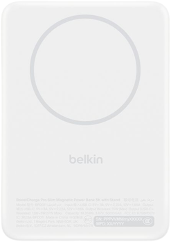 Powerbank Belkin BoostCharge Slim Magnetic 5000 mAh 15W White  (BPD011HQWH)