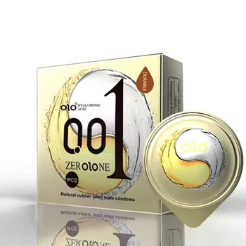 Презервативы ультратонкие OLO Ice Fire 0,01 мм, охлаждающий и согревающий эффект, 3 шт.