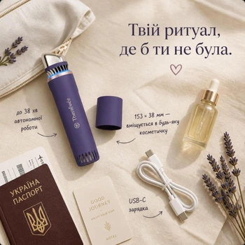 Портативний масажер для догляду за шкірою обличчя від набряків TheraFace Depuffing Wand Therabody — бездротовий контрастний термопристрій із теплом та холодом, синій( TF0004132-3A40 )