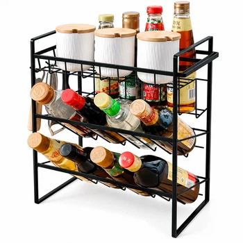 Полка кухонная Modern Home 3 яруса 34 х 18 х 37.5 см (M50225) Черный