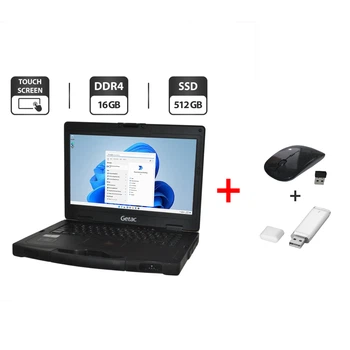 Полузащищенный ноутбук Getac S410 G2 / 14" (1366x768) TN Touch / Intel Core i5-8250U (4 (8) ядра по 1.6 - 3.4 GHz) / 16 GB DDR4 / 512 GB SSD / Intel UHD Graphics 620 / Wi-Fi / Bluetooth / Windows 11 Pro б/у + Подарок Мышка + Флеш память USB 32 GB