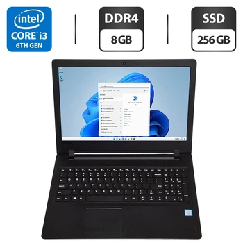 Ноутбук Б-клас Lenovo IdeaPad 110-15ISK / 15.6" (1366x768) TN / Intel Core i3-6100U (2 (4) ядра по 2.3 GHz) / 8 GB DDR4 / 256 GB SSD / Intel HD Graphics 520 / WebCam б/в