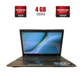 Ноутбук Б-клас Asus K53B / 15.6" (1366x768) TN / AMD E-450 (2 (2) ядер по 1.65 GHz) / 4 GB DDR3 / 256 GB SSD / AMD Radeon HD 7400M, 1024 MB DDR3, 64-bit / WebCam б/в