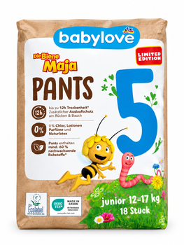 Еко підгузки-трусики Babylove nature 5 (12-17кг) 18 шт