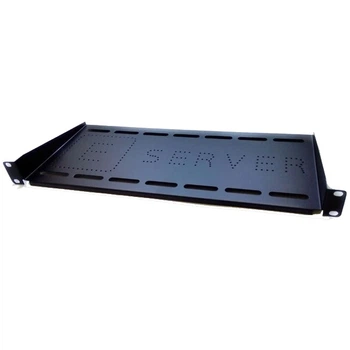 Консольна полиця чорна EServer 1U 19" 420х200