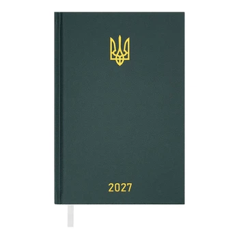 Дневник датированный Buromax Airy 2027г A5 из бумвинила 320 страниц зеленый