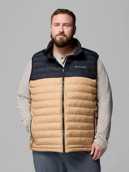 Теплий жилет чоловічий Columbia 293967416 XL Чорний/Бежевий (1160366079)