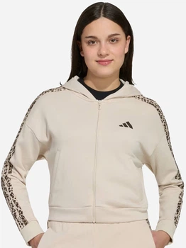 Підліткова толстовка з капюшоном для дівчинки Adidas Seasonals Animal KC7205 158-164 см Бежева (4069995825797)