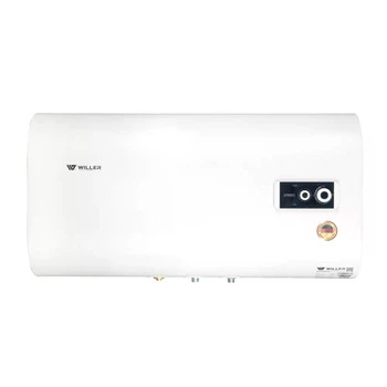 Бойлер WILLER EH80R Spring горизонтальний плаский 80 л білий колір мокрий тен 2 кВт.