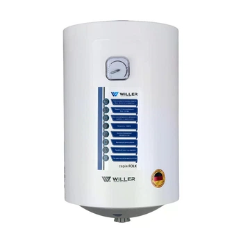 Бойлер WILLER EV30R-FOLK вертикальний 30 л білий колір мокрий тен 1,5 кВт.
