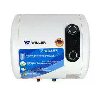 Бойлер WILLER EH30RI-Horizon горизонтальний 30 л білий колір мокрий тен 2 кВт.