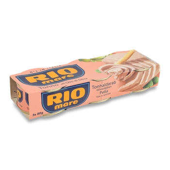 Rio Mare Тунець в оливковій олії, 3 баночки по 80г
