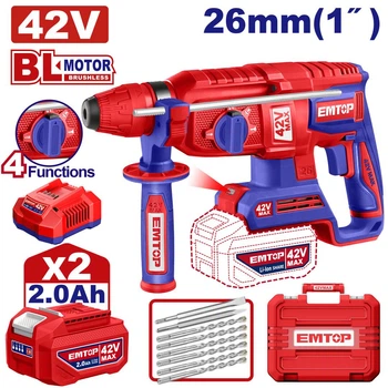 Перфоратор аккумуляторный EMTOP ELRH422682
