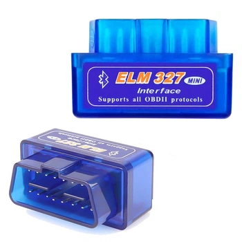 Автосканер диагностический ELM327 Bluetooth 1.5 для считывания ошибок двигателя OBD2 компактный адаптер 48x30x25 мм для смартфонов