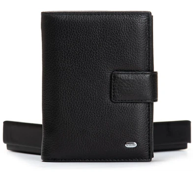 Мужской кожаный кошелек портмоне на магните DR. BOND M1CK black
