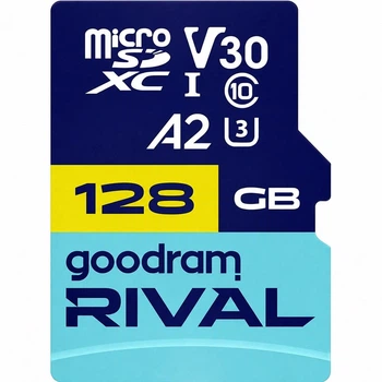 Карта пам`яти MicroSDXC 128GB UHS-I/U3 Class 10 Goodram RIVAL M2AA R170/W120MB/s + SD-adapter (GGSM2AA-1280R12)