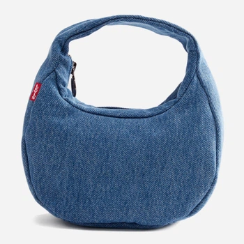 Сумка багет женская тканевая маленькая Levi's 883445277 Синяя (1162177685)