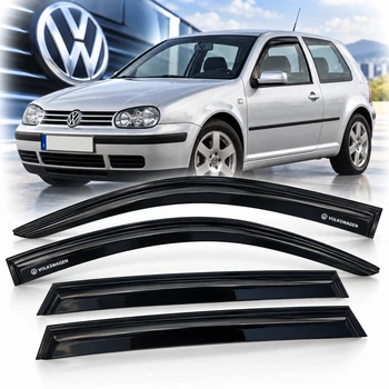 Дефлектори вікон ветровики Volkswagen Golf IV 1997-2002 Хечбек Скотч 3M Voron Glass