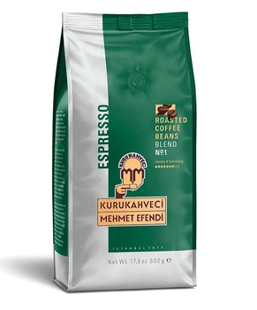 Турецкий кофе в зёрнах Espresso Blend Kurukahveci Mehmet Efendi 500 г