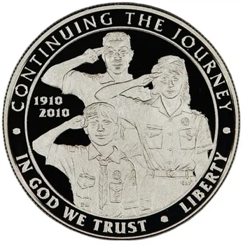 Колекційна срібна монета “Liberty – Бойскаути Америки” PROOF 26,73 г 2010 рік