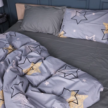 Простынь Сатин 22-1373 Gray Starry Sky 220*240