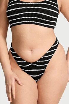 Плавки бразилиана Victoria's Secret 3/4(M/L) Черный/Белый (157506)