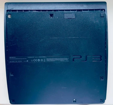 Нижняя часть корпуса Sony PlayStation 3 Slim CECH-2104A, черная, Б/У