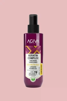 Двофазний кондиціонер-спрей для волосся з термозахистом AGIVA Keratin Complex 250 мл (308331)