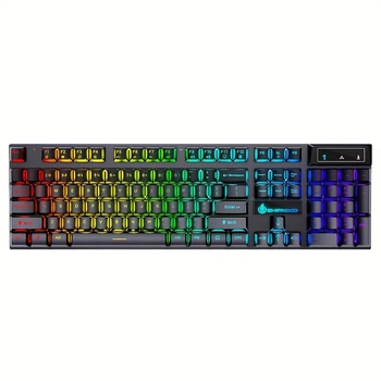 Игровая клавиатура с подсветкой, проводная USB-клавиатура для ПК, компьютера, офиса и игр