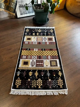 Килим двосторонній 80x150 см Чорний