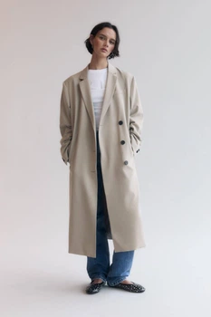 Плащ Pull & Bear бежевий MGUXE267 M