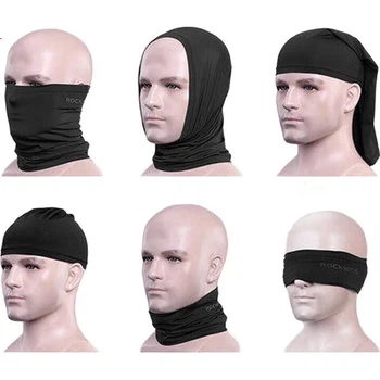 Сонцезахисна балаклава ROCKBROS Велосипедна маска для обличчя Велосипедний шолом для чоловіків та жінок, весна-літо відкритий повний захист від пилу, дихаючий, чорний