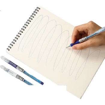 M&G Stationery, стираемая гелевая ручка, классическая ручка с отрывным колпачком и наконечником-пулей, синие чернила 0,5 мм, терморучка для подписи, 12 ручек в коробке AKP61115B