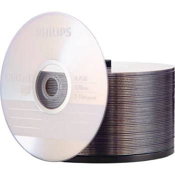 Диски PHILIPS DVD+R / Записываемые диски, чистые диски, записываемые диски, скорость 16x, 4,7 ГБ, Guagua Tong, 50 штук в бочке