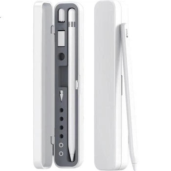 Чехол Aolang, совместимый с Apple Pencil Pro, для емкостного стилуса Apple iPad 1/2/Pro с мягким силиконовым внутренним лотком и полным покрытием, версия 2024, защитный чехол для хранения сенсорного пера, серый.