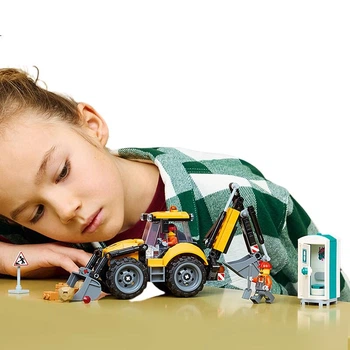 LEGO City Набір 60480 Жовтий екскаватор-навантажувач Дитяча іграшка Подарунок на день народження Декор для дому