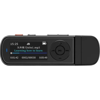 Aigo MP3-100, портативный MP3-плеер на 32 ГБ, Bluetooth-плеер Walkman для студентов, для изучения английского языка, записи спортивных соревнований и бега, в стиле USB-флешки, порт USB-C, расширяемая память.