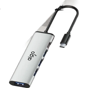 Адаптер-хаб Aigo Type-C, конвертер 3.0, док-станція для ноутбука, подовжувач USB, металева док-станція розширення комп'ютера H02-C 0.25 м