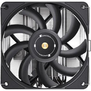 JONSBO HP600 Чорний, нижній повітряний кулер для процесора (мультиплатформний/6 теплових трубок/інтелектуальне ШІМ-регулювання температури/вентилятор 12 см/термопаста в комплекті)