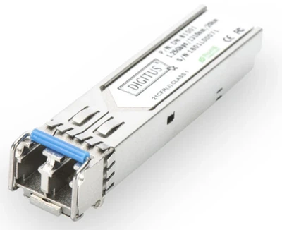 Модуль DIGITUS 1,25 Гбит/с SFP, 20 км, SM, LC Duplex, 1000Base-LX, 1310 нм.