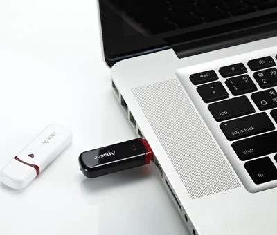 Накопитель USB 2.0 Apacer AH333 64 ГБ пластик Белый