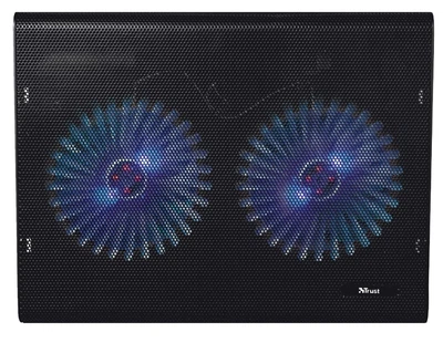 Подставка для ноутбука Trust Azul, до 17.3", 2xUSB-A, СИНИЙ СВЕТ, черный.