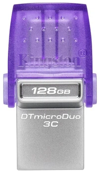 Накопитель Kingston 128GB USB 3.2 Type-A Gen1 + Type-C DT microDuo 3C R200MB/s