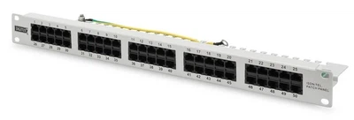 Патч-панель 19" DIGITUS CAT 3 UTP 50 портов собранная сталь 1U серый