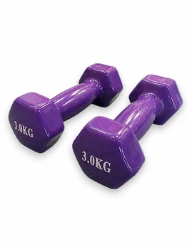 Гантели Bavar Sport (2 по 3 кг) виниловые фиолетовый