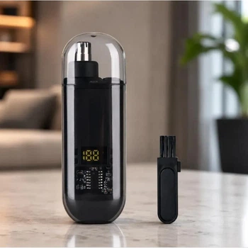 Тример для носа и ушей USB 8000 обмин водозащита IPX7 триммер для бровей лица аккумуляторный 360° LED дисплей