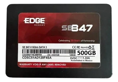 SSD диск 2.5 SATA 500GB EDGE 59-64% б/у