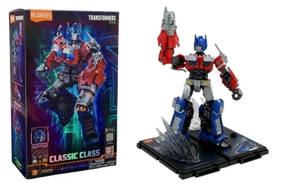 Офіційно ліцензована фігурка конструктор Optimus Prime від Blokees трансформер Оптімус Прайм з підсвіткою на підставці