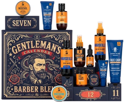 Подарочный набор для мужчин Barber Blend Адвент-календарь Gentleman’s Calendar (4820200425979)